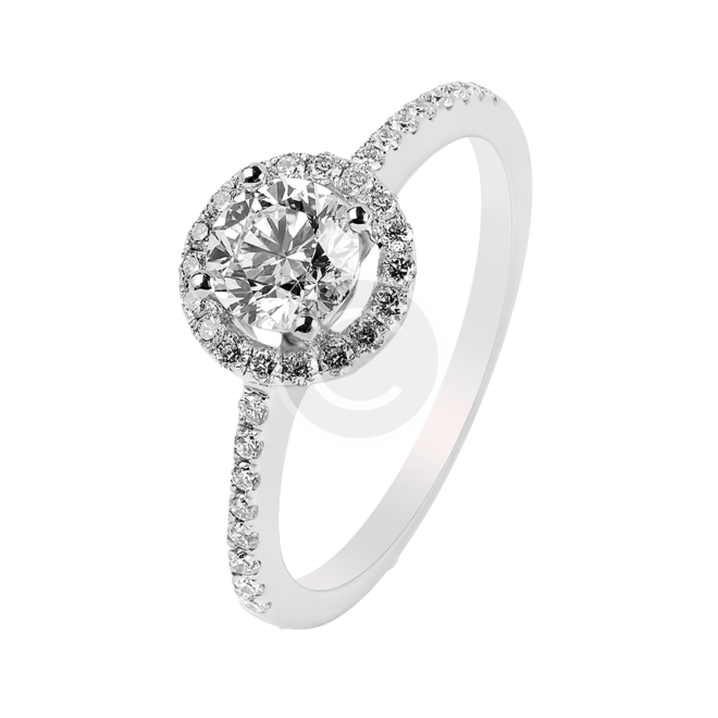 White Goud Ring in White Diamond