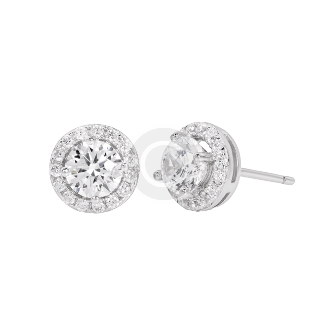 White Goud Earrings in White Diamonds
