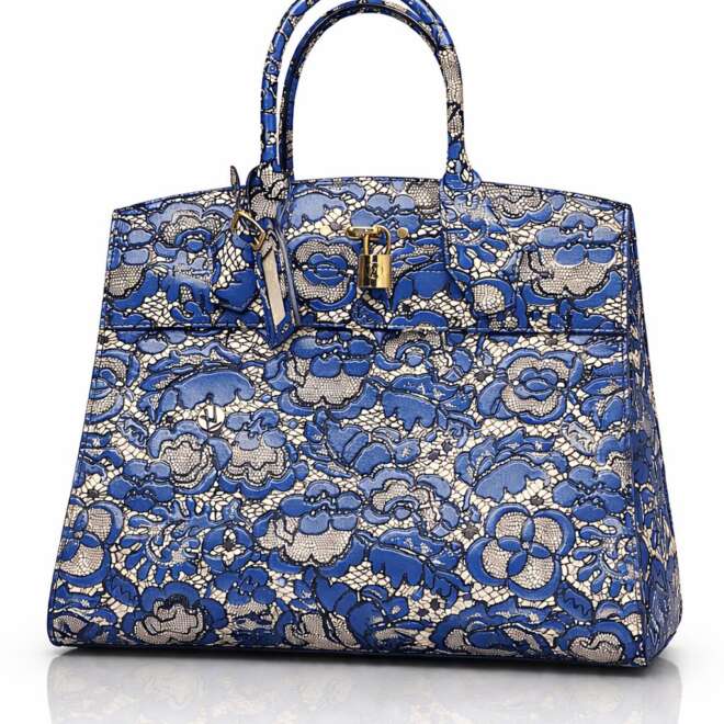 Louis Vuitton Flower Lace City Steamer MM Handbag